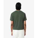 Lacoste T-shirt in jersey di cotone ricamato e stampato Uomo TH0124 Verde