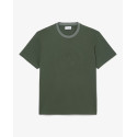 Lacoste T-shirt in jersey di cotone ricamato e stampato Uomo TH0124 Verde
