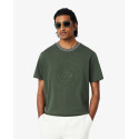 Lacoste T-shirt in jersey di cotone ricamato e stampato Uomo TH0124 Verde