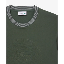 Lacoste T-shirt in jersey di cotone ricamato e stampato Uomo TH0124 Verde