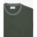 Lacoste T-shirt in jersey di cotone ricamato e stampato Uomo TH0124 Verde