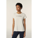 Freddy T-shirt da donna regular fit con logo WCRT1 Panna