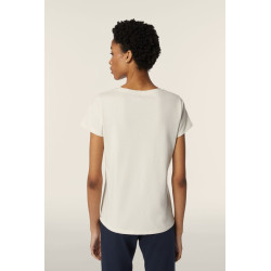 Freddy T-shirt da donna regular fit con logo WCRT1 Panna