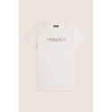 Freddy T-shirt da donna regular fit con logo WCRT1 Panna