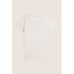 Freddy T-shirt da donna regular fit con logo WCRT1 Panna