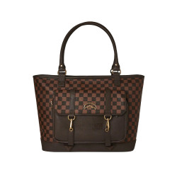 SPRAYGROUND BORSA SHOPPER DONNA CHEECK BROWN 910T4555NSZ MARRONE