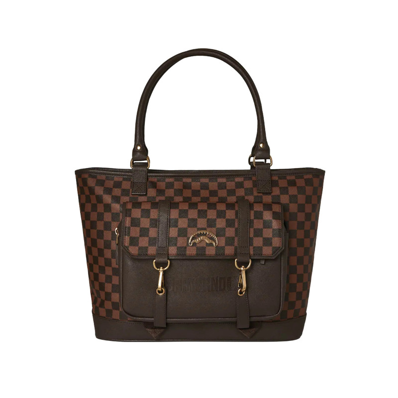 SPRAYGROUND BORSA SHOPPER DONNA CHEECK BROWN 910T4555NSZ MARRONE