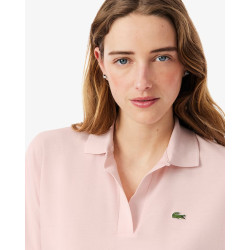 Lacoste Polo Donna fluida relaxed fit in piqué PF1123 Rosa