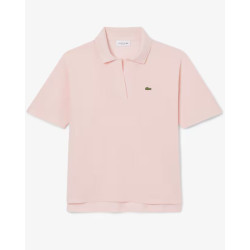 Lacoste Polo Donna fluida relaxed fit in piqué PF1123 Rosa
