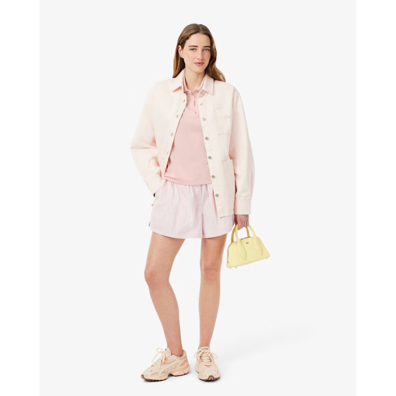 Lacoste Polo Donna fluida relaxed fit in piqué PF1123 Rosa