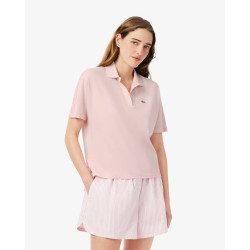 Lacoste Polo Donna fluida relaxed fit in piqué PF1123 Rosa