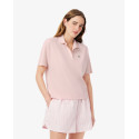 Lacoste Polo Donna fluida relaxed fit in piqué PF1123 Rosa