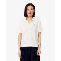 Lacoste Polo Donna fluida relaxed fit in piqué PF1123 Panna