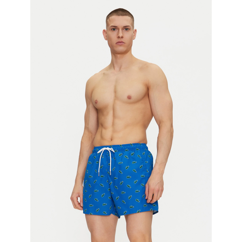 LACOSTE COSTUME DA BAGNO CON COCCODRILLO STAMPATO MH7188 BLU