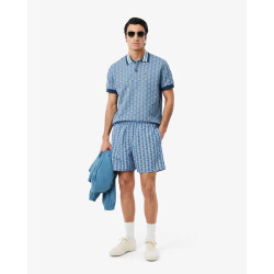 Lacoste Boxer mare midi con stampa con monogramma MH9086 Azzurro