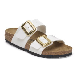 Birkenstock Ciabatta Donna Sydney Cushion Buckle 102943 Bianco/Oro