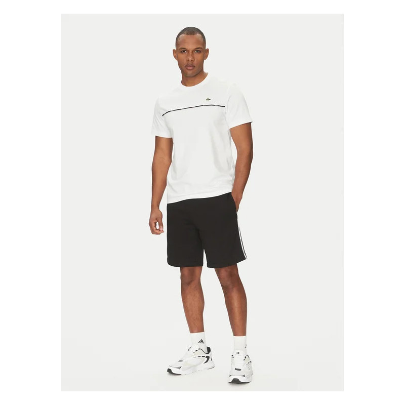 Lacoste Shorts in cotone con profili con logo GH9896 Nero