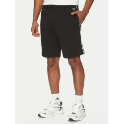 Lacoste Shorts in cotone con profili con logo GH9896 Nero