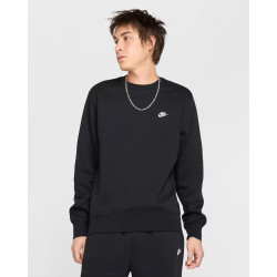 Nike Club Felpa girocollo in fleece Uomo FN3886 Nera
