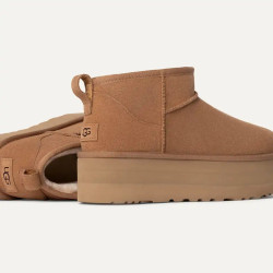 UGG Donna Stivali Classic Ultra Mini Platform 1135092 Camel