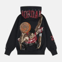 FELPA RAGAZZI JORDAN 95F382 CON CAPPUCCIO FELPATA NERO/RED