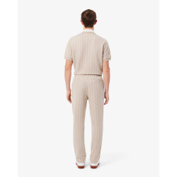 Lacoste Tuta in jacquard con monogramma Paris SH1368 -XH1440 Nero