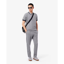 Lacoste Tuta in jacquard con monogramma Paris SH1368 -XH1440 Nero