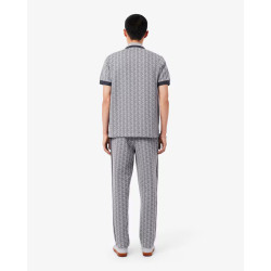 Lacoste Tuta in jacquard con monogramma Paris SH1368 -XH1440 Nero