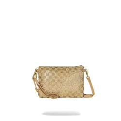 SPRAYGROUND 2 TONE GOLD TRINITY CROSSOVER CLUTCH