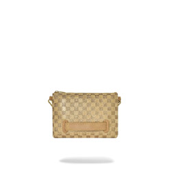 SPRAYGROUND 2 TONE GOLD TRINITY CROSSOVER CLUTCH