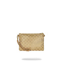 SPRAYGROUND 2 TONE GOLD TRINITY CROSSOVER CLUTCH
