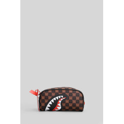 SPRAYGROUND SHARKS IN PARIS WTF BUBBLE  ASTUCCIO BROWN CHECK