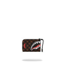 SPRAYGROUND SHARKS IN PARIS WTF BUBBLE BROWN CHECK WALLET