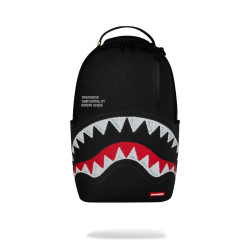 SPRAYGROUND SHARK CENTRAL BLACK EMBROIDERED SHARK BACKPACK B9629