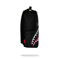 SPRAYGROUND SHARK CENTRAL BLACK EMBROIDERED SHARK BACKPACK B9629