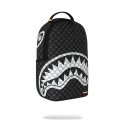 SPRAYGROUND BLACK AND WHITE DRIP CHECK SHARK BACKPACK B8553