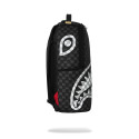SPRAYGROUND BLACK AND WHITE DRIP CHECK SHARK BACKPACK B8553