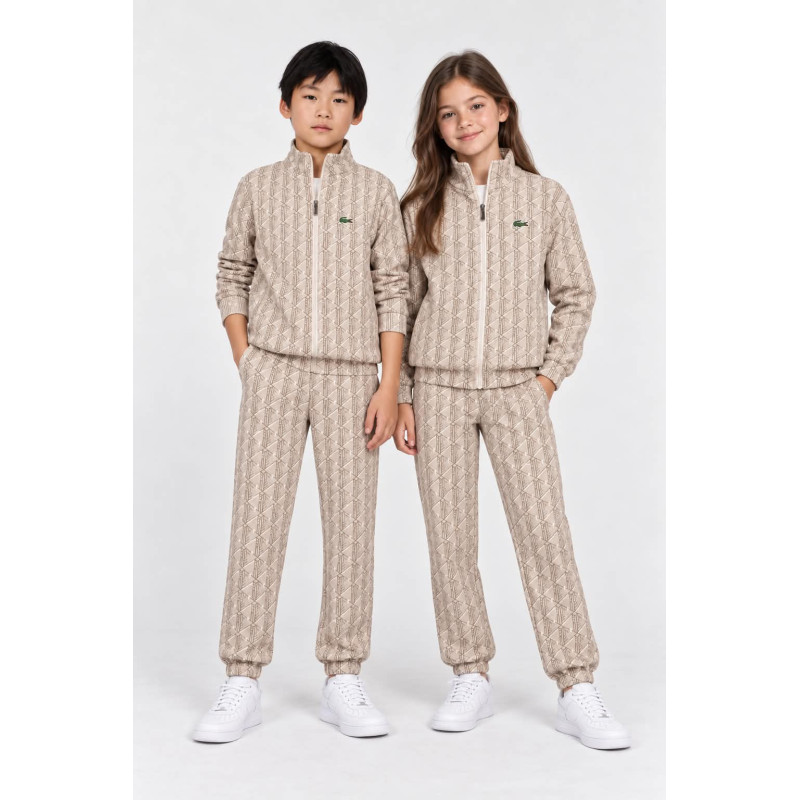 Lacoste Tuta Monogramma Junior Cream- Brown SJ2707