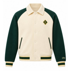 Lacoste Tuta con Stemma Made in France BH8614-XH8615 Verde-Avorio