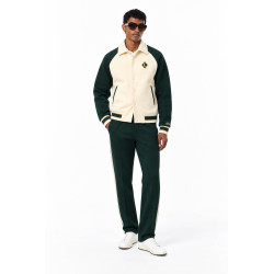 Lacoste Tuta con Stemma Made in France BH8614-XH8615 Verde-Avorio