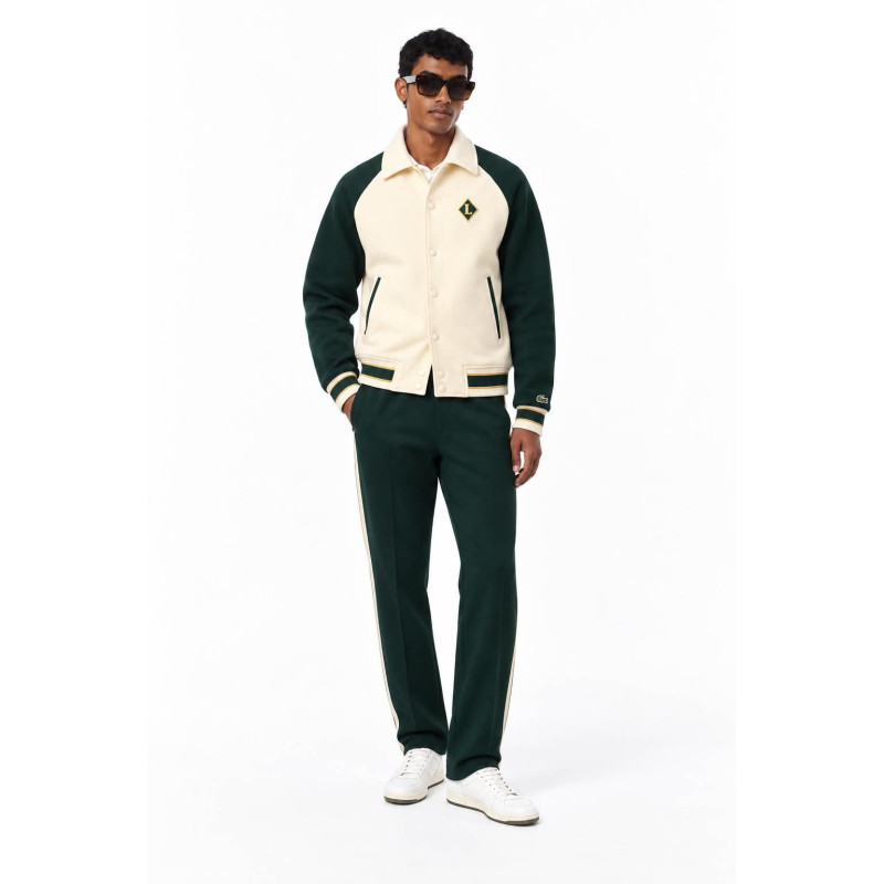Lacoste Tuta con Stemma Made in France BH8614-XH8615 Verde-Avorio