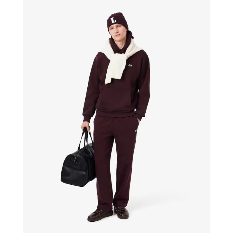 Lacoste Felpa con cappuccio in tessuto felpato SH8863 Bordeaux