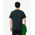 Lacoste T-shirt slim fit con monogramma jacquard TH1197 Verde