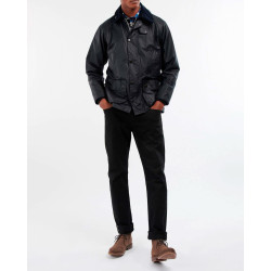 Barbour Giacca Uomo cerata Corta Bedale Blu