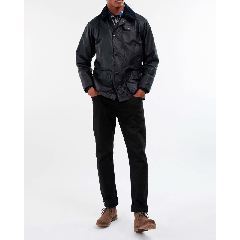 Barbour Giacca Uomo cerata Corta Bedale Blu