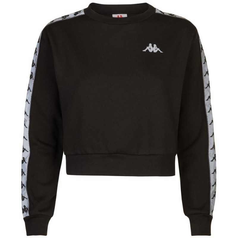 KAPPA DAMEY FELPA WOMAN  3116NYW - BLACK-SILVER