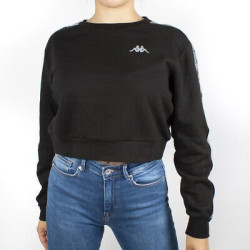 KAPPA DAMEY FELPA WOMAN  3116NYW - BLACK-SILVER