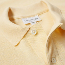 Lacoste Polo  in petit piqué chiné L1264 Giallo Amamelide