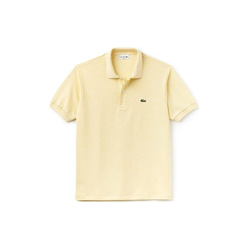 Lacoste Polo  in petit piqué chiné L1264 Giallo Amamelide