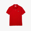 Lacoste Polo L.12.12 di taglio classico in petit piqué Rosso